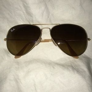 Brown/Gold RayBans-Like New!